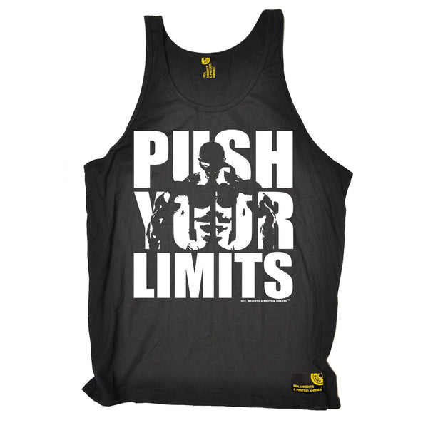 Sex Weights and Protein Shakes Push Your Limits Sex Weights And Protein Shakes Gym Vest Top