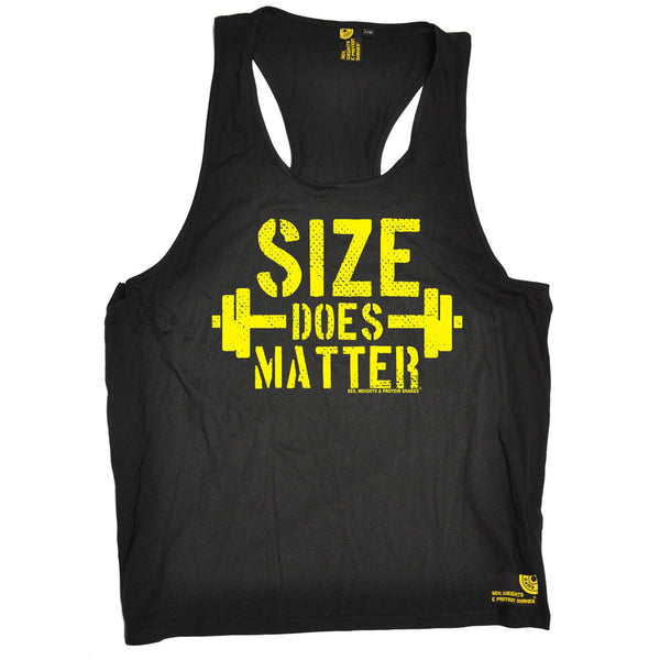 SWPS Size Does Matter Sex Weights And Protein Shakes Gym Men's Tank Top