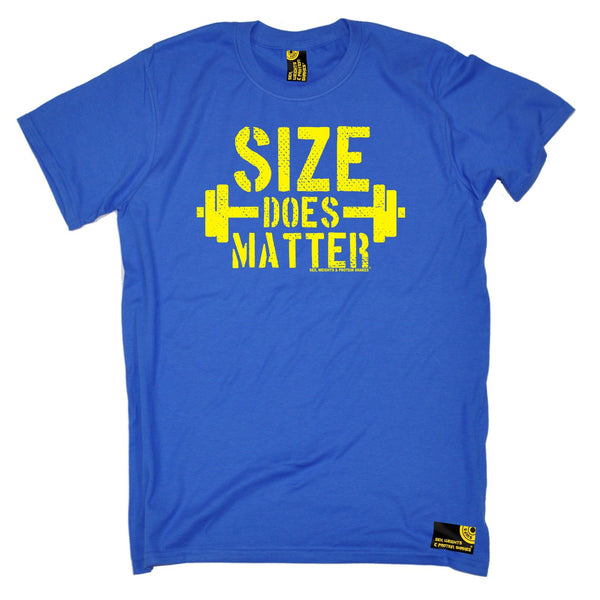 Sex Weights and Protein Shakes Men's Size Does Matter Sex Weights And Protein Shakes Gym T-Shirt