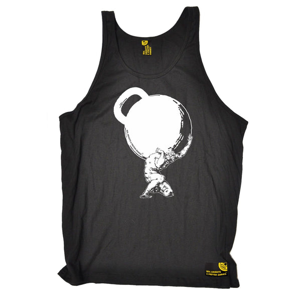 SWPS Greek God Atlas Kettlebell Sex Weights And Protein Shakes Gym Vest Top
