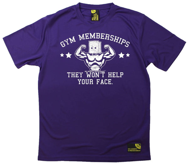 Men's SWPS - Gym Membership Wont Help Your Face - Dry Fit Breathable Sports T-SHIRT