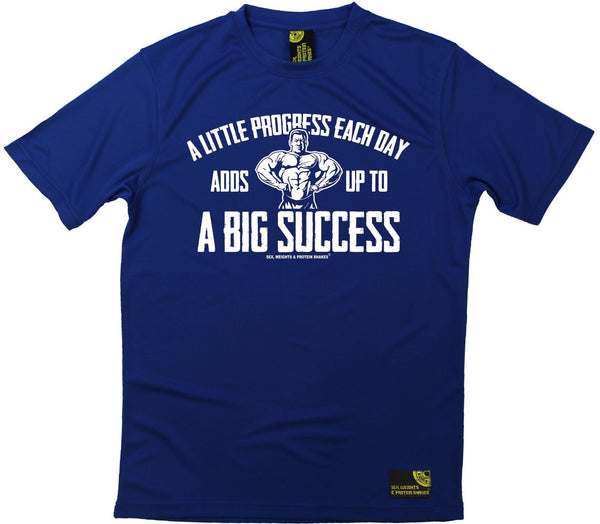 Men's Sex Weights and Protein Shakes - Progress Success - Premium Dry Fit Breathable Sports T-SHIRT
