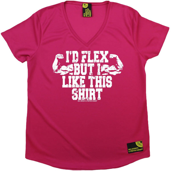 Women's SWPS - Id Flex But I Like This Shirt - Dry Fit Breathable Sports V-Neck T-SHIRT