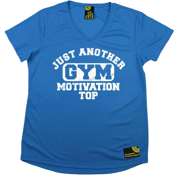 Women's SWPS - Just Another Gym Motivation Top - Dry Fit Breathable Sports V-Neck T-SHIRT