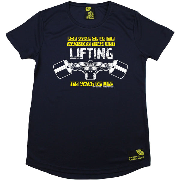 Women's SWPS - Lifting A Way Of Life - Dry Fit Breathable Sports R NECK T-SHIRT