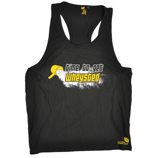 SWPS Time To Get Wheysted Sex Weights And Protein Shakes Gym Men's Tank Top
