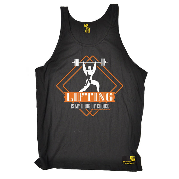 SWPS Lifting Is My Drug Of Choice Sex Weights And Protein Shakes Gym Vest Top